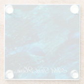 ターコイズ絵を描スパークル ガラスコースター (裏面)