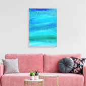 ターコイズ絵を描パターン キャンバスプリント (インサイチュ (リビング))