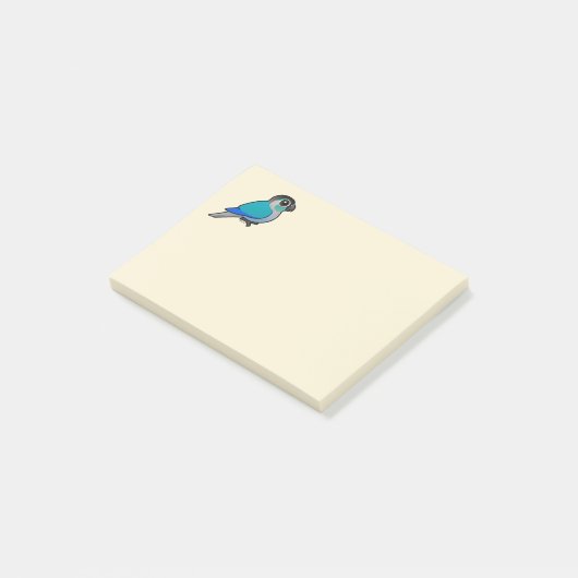 ターコイズ緑cheekedのConure ポストイット (アングル)