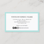 ターコイズ縁どソーシャルメディアロイヤリティパンチ ロイヤリティカード (裏面)