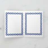 ターコイズ背景の青絵画い蝋燭 シーズンカード (内部)