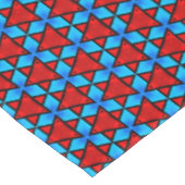 ターコイズ背景テーブルクロスにルビーの赤い星 テーブルクロス (アングル)