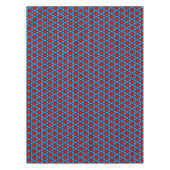 ターコイズ背景テーブルクロスにルビーの赤い星 テーブルクロス (正面)