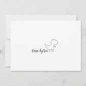 ターコイズ色のワシが束を運ぶ 招待状 (裏面)