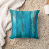 ターコイズ色彩の鮮やかストライプ芸術的ホームデコール クッション (ブランケット)