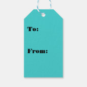 ターコイズ色 ギフトタグ (裏面)