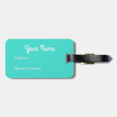 ターコイズ色 ラゲッジタグ (裏面横)