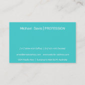 ターコイズ色 名刺 (裏面)