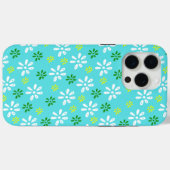 ターコイズ花パターン15 Pro Maxケース Case-Mate iPhoneケース (裏面 (横))