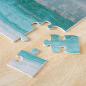 ターコイズ花崗岩の石層波プリント ジグソーパズル (側面)