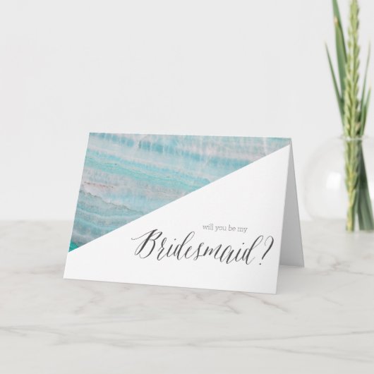 ターコイズ花崗岩積層波プリント シーズンカード (正面)