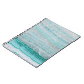 ターコイズ花崗岩積層波プリント ノートブック (左側)