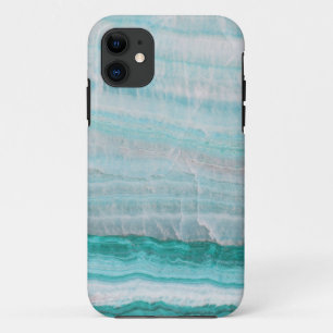 ターコイズ花崗岩積層波プリント iPhone 11 ケース