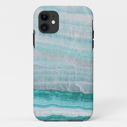 ターコイズ花崗岩積層波プリント Case-Mate iPhoneケース (裏面)