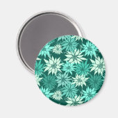 ターコイズ花磁石 マグネット (正面/裏面)
