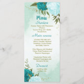 ターコイズ花葉緑結婚のメニュー メニュー (正面)