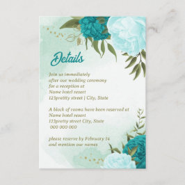 ターコイズ花葉緑 エンクロージャーカード