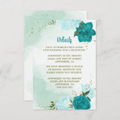 ターコイズ花葉緑 エンクロージャーカード (正面/裏面)