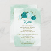 ターコイズ花葉緑 エンクロージャーカード (正面/裏面)