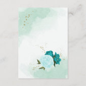 ターコイズ花葉緑 エンクロージャーカード (裏面)