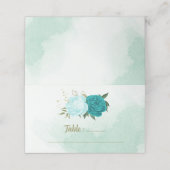 ターコイズ花葉緑 プレイスカード (外部開封)