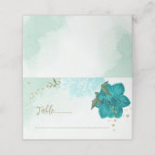 ターコイズ花葉緑 プレイスカード (外部開封)