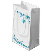 ターコイズ花 スモールペーパーバッグ (裏面アングル)