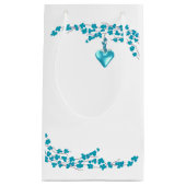 ターコイズ花 スモールペーパーバッグ (正面)