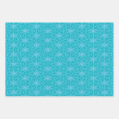 ターコイズ花 ラッピングペーパーシート (正面3)