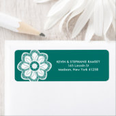 ターコイズ花 ラベル (インサイチュ)