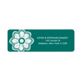 ターコイズ花 ラベル (正面)