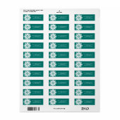 ターコイズ花 ラベル (フルシート)