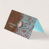 ターコイズ茶色の西の国の工具付き革 (正面)