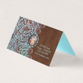 ターコイズ茶色の西の国の工具付き革 (裏面)