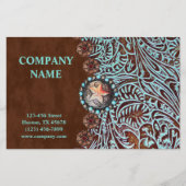 ターコイズ茶色の西の国の工具付き革 チラシ (正面)