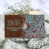 ターコイズ茶色の西の国の工具付き革 名刺