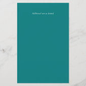 ターコイズ葉グリーの予算の結婚式の招待A9 (裏面)