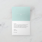 ターコイズ葉サンキューカード(任意の大事な行事) カード (内部)