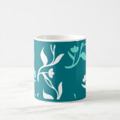 ターコイズ葉白形製品 コーヒーマグカップ (中央)