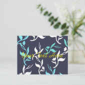 ターコイズ葉白形製品 ポストカード (スタンド正面)