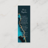 ターコイズ葬式しおり及び葬儀記念カード スキニー名刺 (裏面)