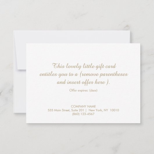 ターコイズ蓮の花ギフト券 (裏面)