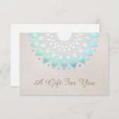 ターコイズ蓮の花ギフト券 (正面/裏面)