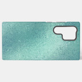 ターコイズ虹色のテクスチャ背景 SAMSUNG GALAXYケース (裏面横)