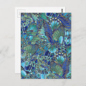 ターコイズ蝶の羽 ポストカード (正面/裏面)