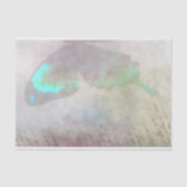 ターコイズ蝶ウイングヴィンテージ手書き 薄葉紙 (正面)