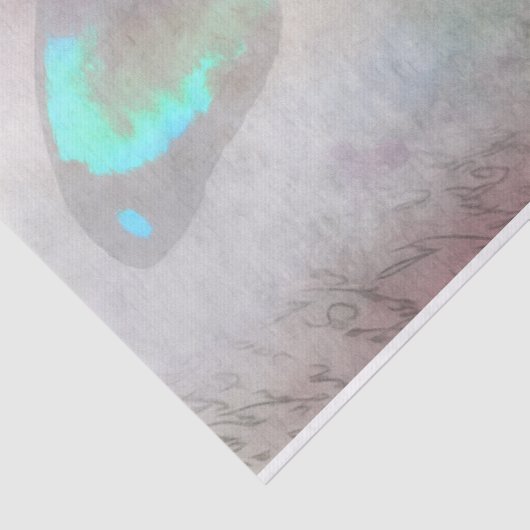 ターコイズ蝶ウイングヴィンテージ手書き 薄葉紙 (詳細)