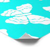 ターコイズ蝶ポスター ポスター (角)