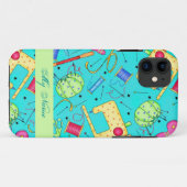 ターコイズ裁縫アーパーソナライズされたトiPhone 5ケース Case-Mate iPhoneケース (裏面(横))