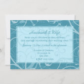 ターコイズ誓願更新式招待状カード 招待状 (裏面)